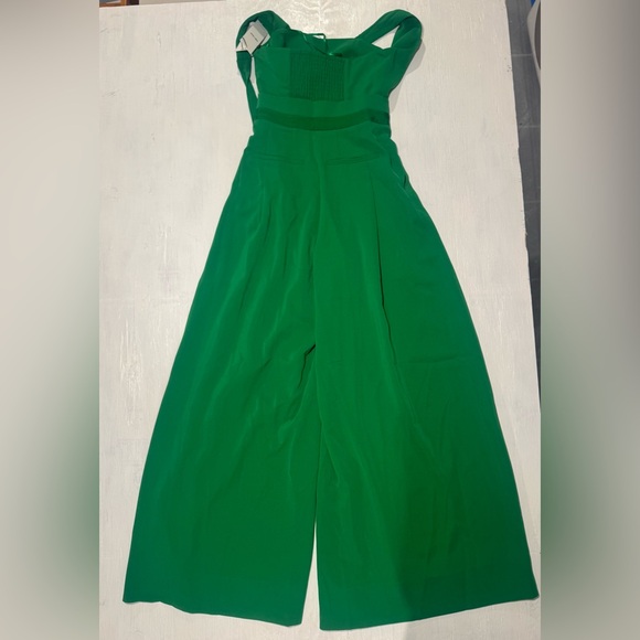 ME+EM Green 2-In-1 Wide-Leg Jumpsuit + Bandeau in Modern Crepe NWT - Picture 7 of 10